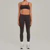 Conjunto de Yoga de Cintura Plegable de Otoño Set Deportivo de Fitness Running Ajustado con Pliegues Invisibles Levanta Glúteos 1192+3301