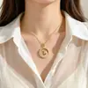 [Acero de Titanio] Collar de Unicornio con Circonita de Lujo Elegante Full-Diamond para Mujer Cadena Versátil para Clavícula Cadena de Acero de Titanio
