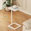 Mesa de Centro de Ferro Forjado Pequena Mesa para Uso Doméstico, Mesa Lateral de Sofá para Apartamento Pequeno, Mesa de Centro Minimalista para Sala de Estar, Mesa de Chá Pequena de Chão para Varanda