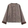 Moda Femenina Casual Suelta Retro Elegante Versátil Chaqueta para Mujer Europea y Americana Transfronteriza Otoño e Invierno 2025
