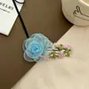 Simulação de início de verão camélia bb clip super fada atmosfera flor lateral clipe de cabelo quebrado franja grampo de cabelo acessórios de cabelo atacado