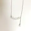 Collar con colgante de borla de perlas para viga de equilibrio, cadena para la clavícula, diseño ins de Corea del Sur, cadena para el cuello, temperamento retro