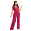 D1432 Amazon Europa y América Primavera Nuevo deseo Transfronterizo Pantalones ajustados con escote en V profundo Pantalones de moda sencillos con cinturón