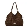 Bolso tote de estampado de leopardo estilo coreano para mujer, nuevo modelo otoño 2026, gran capacidad, alto valor estético, bolso de hombro, bolso de mano de moda para el día a día