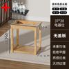 Mesa de té pequeña para el hogar, mueble auxiliar, mueble auxiliar de madera maciza, mesa de centro, tetera, cubo integrado, mueble para té