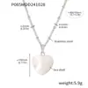 Colar pingente de coração concha amor luxo leve francês sonho aço inoxidável banhado a ouro 18k colar delicado joias atacado