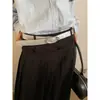 Cinto Metálico Irregular Oval Estilo Coreano para Mulheres, para Saias, Blazers, Calças, Jeans, Cinto Versátil Feminino