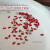Mini Diamantes de Imitación Rojos K9 para Uñas con Bordes Biselados, Diamantes Irregulares Rojos de Fondo Plano para Uñas de Año Nuevo, Paquete Mixto