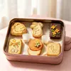 Molde de Galleta de Conejo de Jade de Dibujos Animados de Mitad de Otoño con Flor de Osmanthus Cortador de Galletas de Prensa 3D para el Hogar, Padres e Hijos, Molde para Hornear con Glaseado