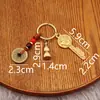 Moneda de Cobre de los Cinco Emperadores Calabaza Pixiu Llave de Tesoro Abierto Colgante Accesorios de Colgante con Cuerda Tendencia Versátil Llavero para Siempre