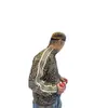 Jaqueta corta-vento com gola alta, zíper, estampa de leopardo, estilo de rua americano, masculina, leve, modelagem solta, casual, curta, jaqueta retrô, moletom