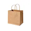Bolsas de papel kraft personalizables para llevar para café y té de leche, para una y dos tazas, bolsas de mano desechables reforzadas