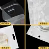Saco autovedante de Filme Perolado Saco de osso Yin e Yang saco perolado branco saco para máscara facial capa de celular translúcida saco para embalagem de cabo de dados