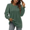 Comercio Exterior Amazon Europa y América Transfronterizo Comercio Exterior Otoño Nuevo Suelto Camisa Plisada Delantera Camiseta Top Mujer