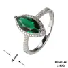 Anillo de Plata de Ley S925 con Circonita Anillos de Diamante Imitación Redondos Anillos de Boda Joyería Venta al por Mayor Fabricantes