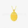 Colgante de Oro Puro 999 para Mujer, Colgante de Durian, Collar para Clavícula, Regalo Personalizado para Atraer Clientes, Artículo Popular en Línea