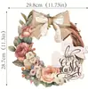 2025 Conejo Huevo de Pascua Letrero de Puerta de Madera Decoración Pascua Primavera Letrero de Puerta Imagen Floral Amazon