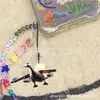 Agite o som quente haste estrangeira montanha mar corrente de celular engraçado abstrato homem palito de madeira pé árvore acrílico mochila pingente