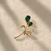 Tulipa Broche Novo Design Sense Nicho Corsage Luxo Pin Fixo Olho de Gato Roupas Corsage Acessórios Mulheres