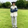 Chaqueta de béisbol de forro polar retro americana para mujer, nueva de otoño e invierno, estilo coreano, versátil, holgada, para estudiante, top de moda
