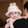 Sombrero de pescador de malla fina transpirable de verano para bebé niña, estilo princesa, para bebé y niño pequeño