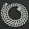 Hip-hop europeo y americano transfronterizo collar para hombre al por mayor hipster genial cadena cubana de Miami full diamond cadena para el cuello cadena para la clavícula
