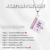 Collar de Acero de Titanio, Popular en Europa y América, Collar con Forma de Libro de Carta de Amor Grabada, Collar con Forma de Sobre de Carta de Amor Abrible, Cadena para Clavícula