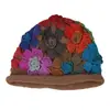 Nuevo Gorro de Ganchillo Hecho a Mano de Color Dopamina para Otoño e Invierno, Gorro Holgado Versátil y Elegante