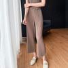 Otoño, Invierno y Primavera Nuevo Estilo 2024 Elegante Moda Plisada Casual Pantalones Rectos Pantalones de Pierna Ancha Conjunto de Tres Piezas de Pantalones Pliegues