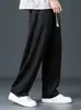 Pantalones de verano para hombre de estilo americano de moda transfronterizos, versátiles, con caída fluida, diseño de pierna recta, pierna ancha, corte holgado y adecuados para deportes y uso casual