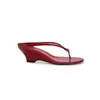 Chanclas de Tacón Bajo Estilo Francés para Mujer, Calzado de Verano para Exteriores, Sandalias Casuales de Cuero Genuino Abiertas para Vacaciones en la Playa