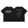 Camiseta deportiva informal de manga corta con estampado en V grande de VLONE, marca de moda transfronteriza europea y americana de 2024, para hombres y mujeres.