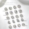 Pila de Bolas de Diamante Terminada, Decoraciones Grandes de Diamantes para Uñas, Cuadrado Gordo, Corazón Torcido, Diamantes Decorativos para Uñas de Corazón de Melocotón, Lazo