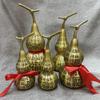 Ornamentos de Latão Escovado com Esmalte em Forma de Cabaça Cabaça de Cobre Puro Torneira de Abertura Baifu para Casa Sala de Estar Entrada Escritório