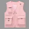 Chaleco de Trabajo para Hombre Exterior Multibolsillos Chaleco de Pesca para Fotógrafo Logo Imprimible Ropa de Trabajo Chaleco de Director
