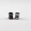 Miçanga barril de lótus em liga, miçanga conjointe de lótus de cabeça dupla, acessório para colar e pulseira DIY estilo étnico