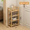 Zapatero de Múltiples Niveles para el Hogar Estilo Angosto para Almacenamiento de Zapatos en la Entrada Ahorrador de Espacio en el Pasillo Huella Pequeña Armario Pequeño Simple para Zapatos