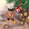 Adorno de árbol de Navidad de explosión transfronteriza de plano 2D, estilo chino, decoraciones de dibujos animados, bolsa de decoración para espejo retrovisor de coche