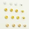 Miçanga de Engrenagem UFO Ouro 18K 4mm Espaçador Floco de Neve Miçangas para Cordão DIY Material Acessórios para Pulseira Colar