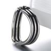 Weihua Ancient Silver Water Ripple Anel de Três Linhas Anel Tailandês Tailandês de Cauda de Prata Anel Prateado da Menina Moda Estilo Coreano Anel Pequeno