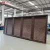 Puerta de casa grande de arte de aluminio para patio de villa, puerta exterior moderna minimalista, puerta corrediza de aleación de aluminio para casa de campo autoconstruida, puerta de entrada