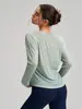 Nuevo Estilo Holgado Delgado Ropa de Yoga para Mujer, Top Deportivo Transpirable de Secado Rápido para Fitness, Cubre-Todo de Manga Larga para Pilates