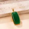 Colgante Individual Joyería de Acero Inoxidable Transfronteriza Fundición Geométrico Piedra Natural Accesorios para Collares Simple y Versátil Accesorios de Acero de Titanio Fábrica