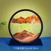 Nueva pintura de arena movediza de paisaje 3D minimalista, manualidades de vidrio redondo, reloj de arena, regalos creativos para inauguración de casa, adornos