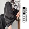 Estilo chinês Cetim Jacquard Chinês Impresso Legal Calças de Perna Larga Verão Feminino Novo Emagrecimento Calças Casuais de Emagrecimento