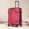 Maleta de Equipaje con Marco de Aluminio, Maleta con Ruedas para Hombres, Maleta Pequeña de 20 Pulgadas con Ruedas Universales, Maleta de Viaje para Estudiantes Mujeres, Maleta de Cuero de 24 pulgadas con Candado de Contraseña 28
