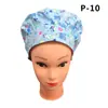 Gorro Hinchado Estampado Algodón Puro Gorro Quirúrgico Europeo y Americano Ajustable Gorro de Enfermera Gorro Sanitario Para Hombres y Mujeres Lindo Gorro Antipolvo de Doctor
