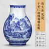 Vaso de Cerâmica Jingdezhen Porcelana Azul e Branca Novo Estilo Chinês Bancada Hidropônica Arranjo de Flores Simples Varanda Decoração de Cerâmica Enfeites