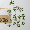 Planta de Simulação Zen Chinesa Galhos Secos Cipó Seco Cipó Rosa Selvagem Decoração de Mesa para Casa Folha de Lótus Guanyin