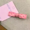 Pinza para el pelo de lunares con lazo estilo Ins, dulce y genial, para flequillo lateral de mujer, pinza de pico de pato, accesorio para el cabello, Pinza para el pelo Roja Ancora